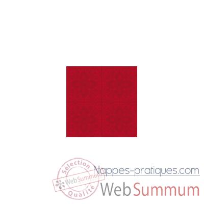 Nappe St Roch carrée Quadrille carmin 210x210 -55