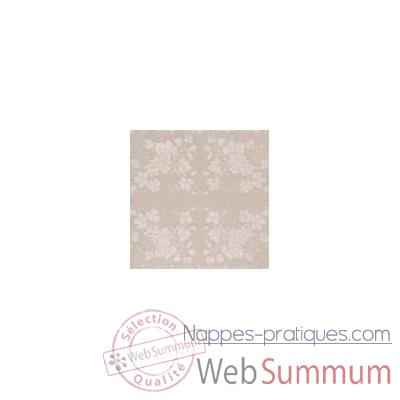 Nappe carrée St Roch Vendange mastic pur coton 160x160 -35