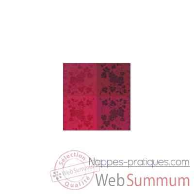 Nappe carrée St Roch Vendangival rubis coton enduit 180x180 -55